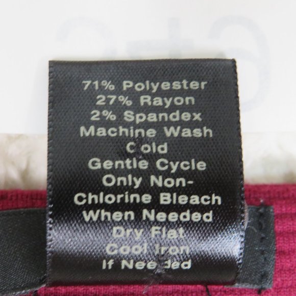 Ann‎ Taylor* Women's 3/4 Sleeve Pullover Crew Neck Blouse Size Medium ~ Burgundy - Picture 5 of 9